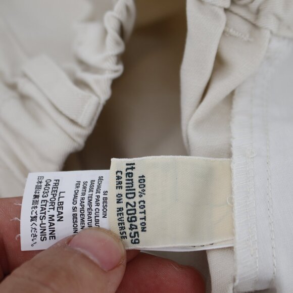 NWT L.L. Bean Pant Women 8 Original Fit Wrinkle Free Cotton Twill Heritage Stone - Picture 14 of 14